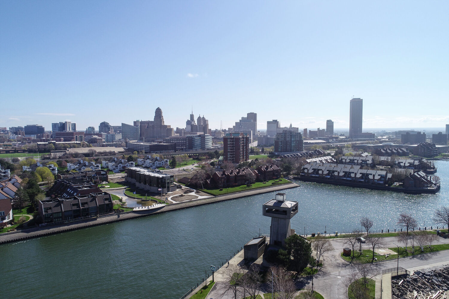 An aerial view